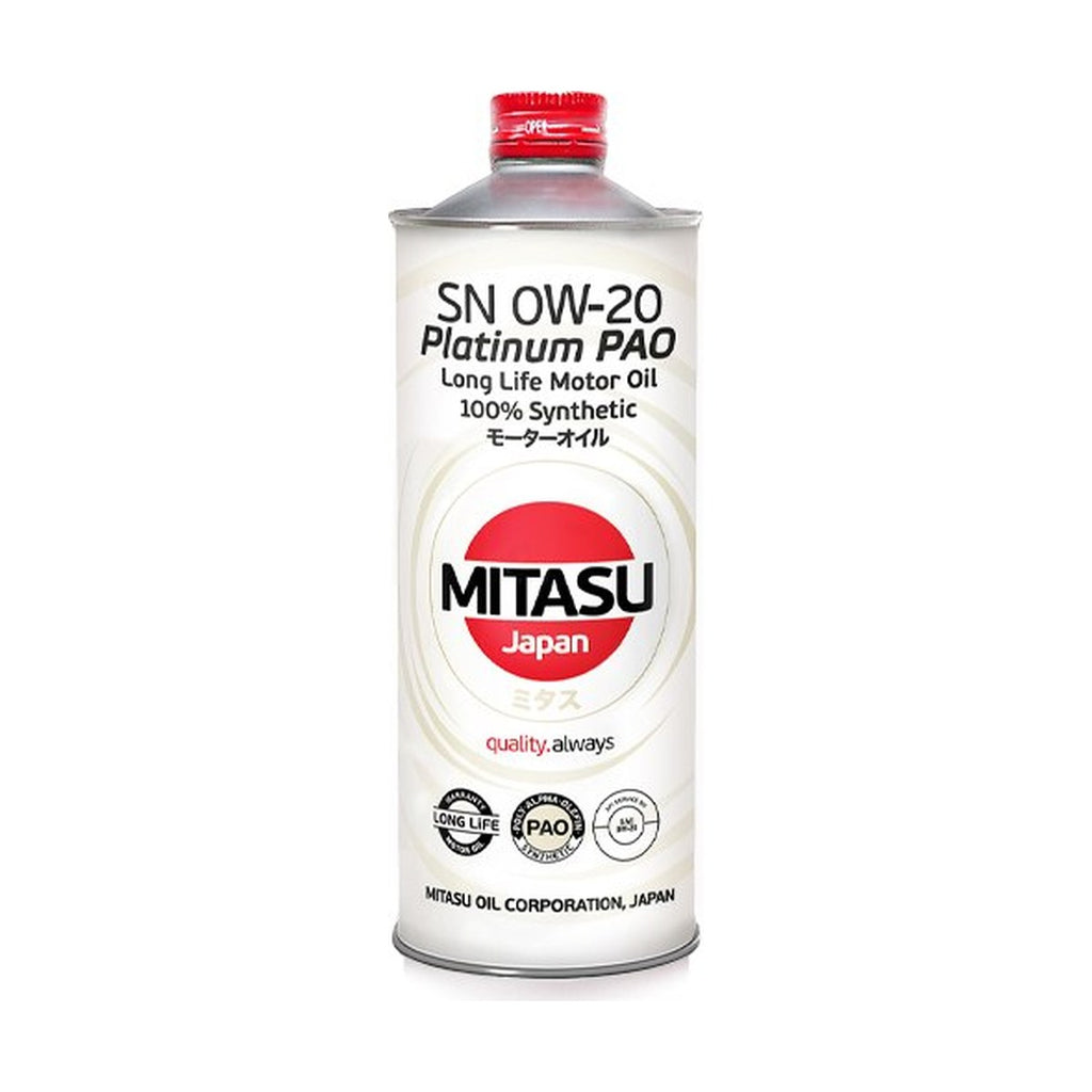 MITASU PLATINUM PAO Plus SP 0W-20 100% Synthetic Engine Oil