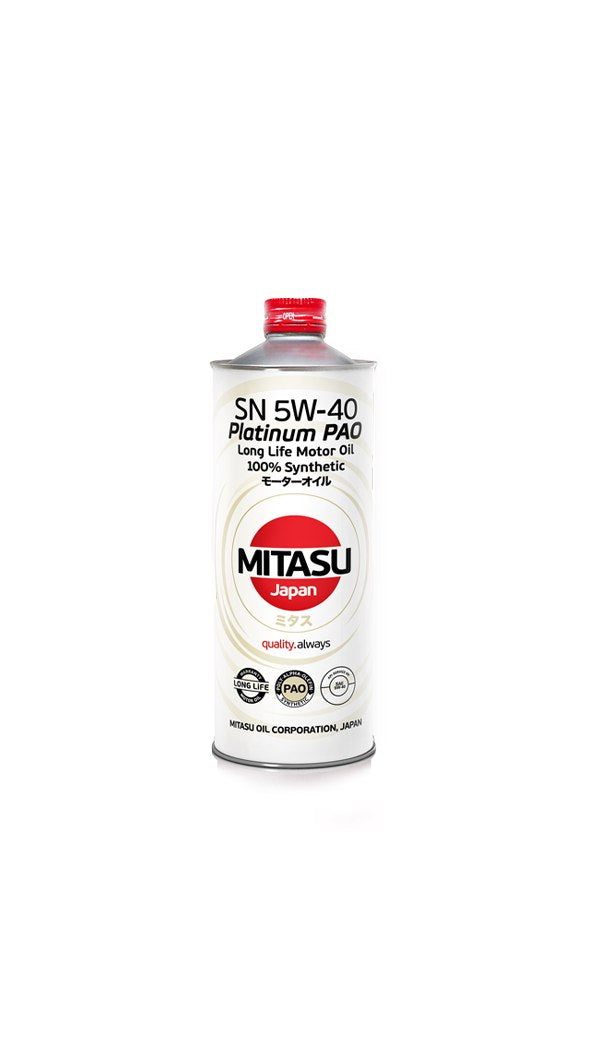 MITASU JAPAN - PLATINUM PAO SN 5W-40 Fully Synthetic Engine Oil