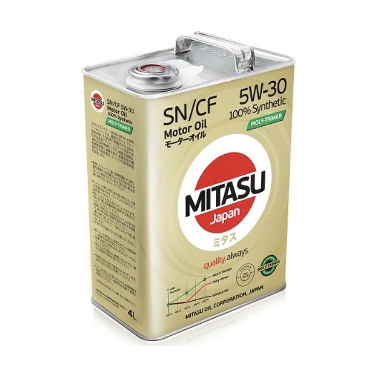MITASU MOLY-TRiMER SN/CF 5W-30 100% Synthetic Engine Oil