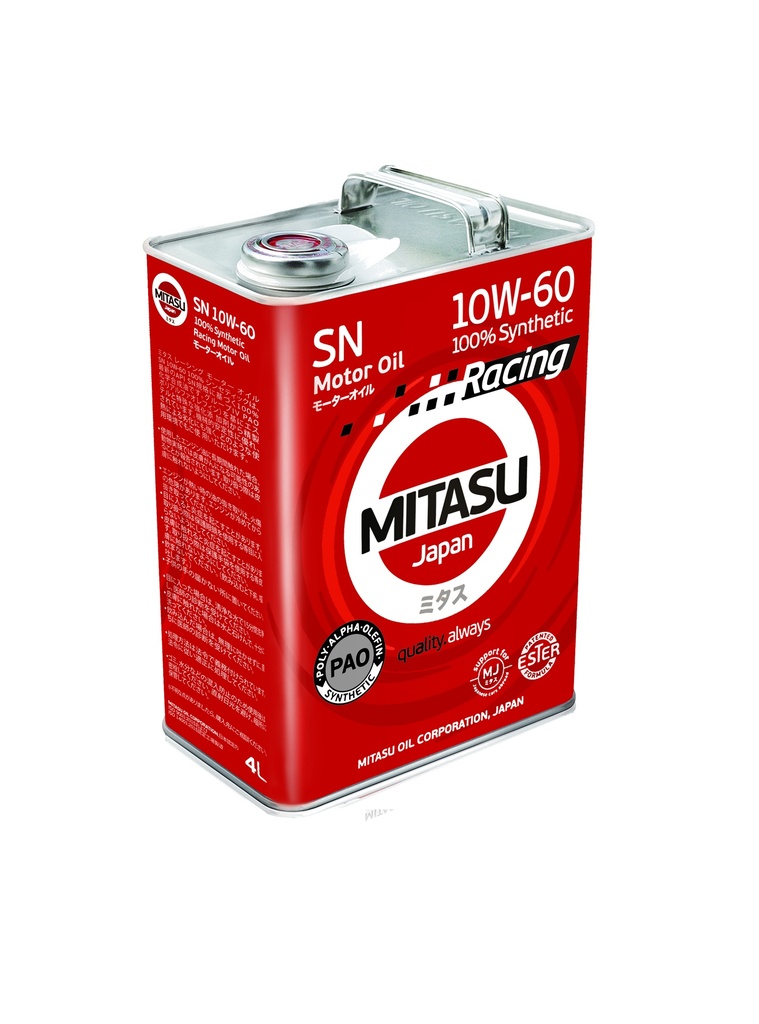 [MJ-116-4] RACING MOTOR OIL SN 10W-60 100% Synthetic